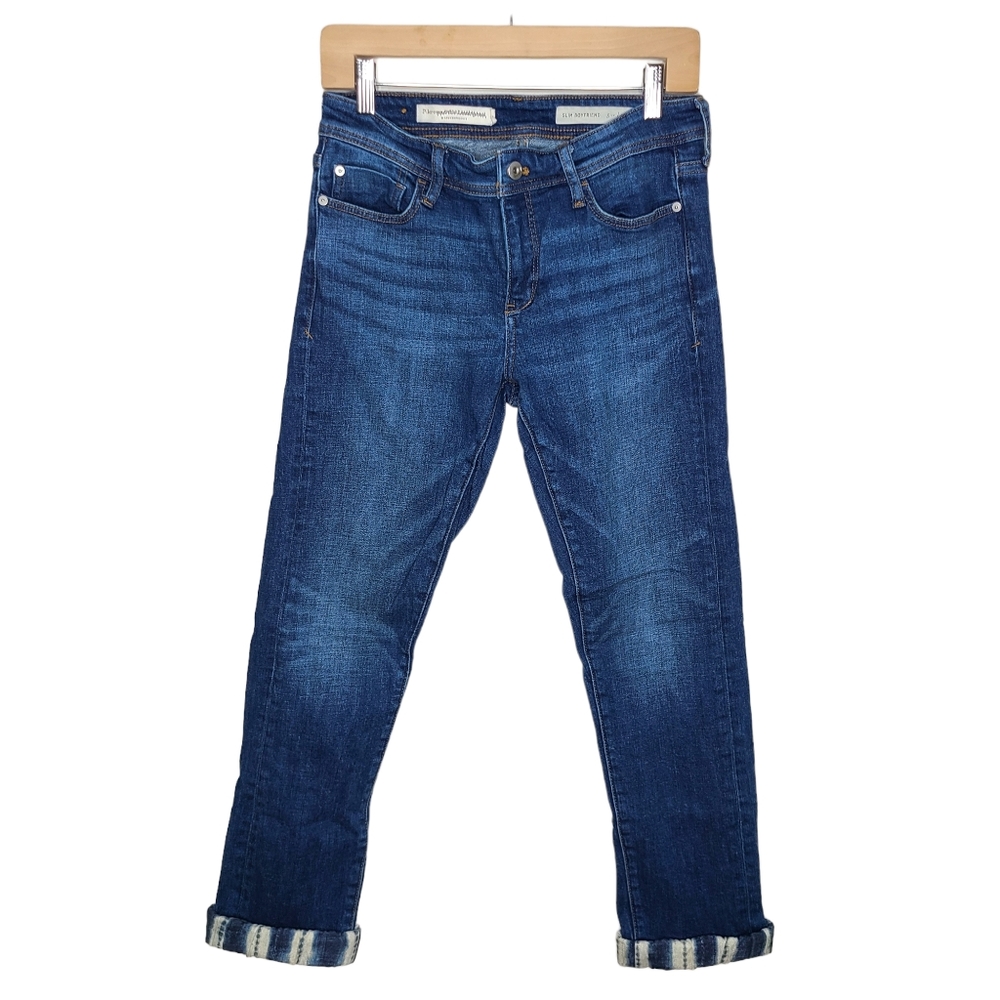 Anthro Pilcro Slim Boyfriend High Rise Shibori Jeans 26